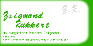 zsigmond ruppert business card